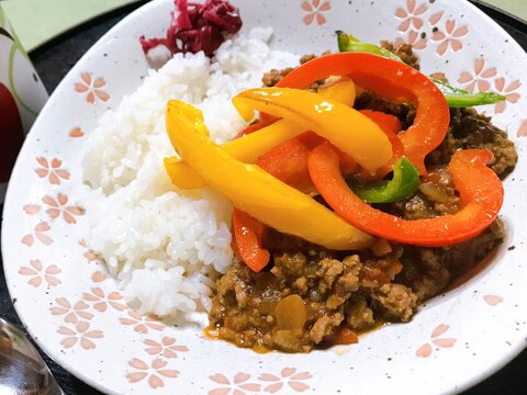 トマト缶で作る無水キーマカレー